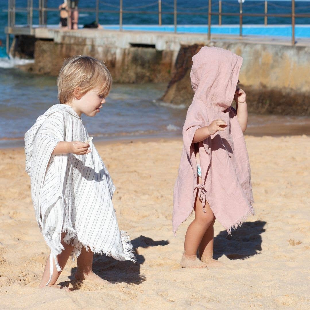 Anchor & Arrow - Linen Hooded Poncho Towel - Blush