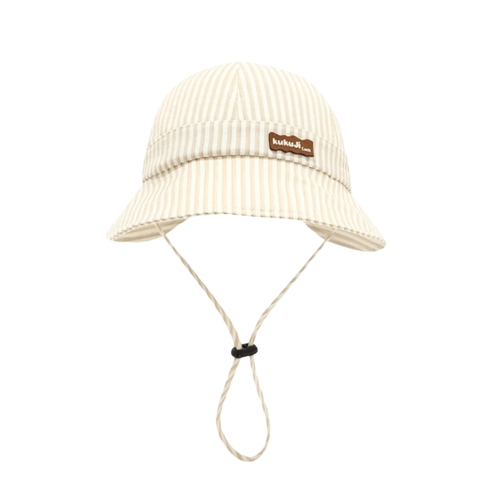 New Striped Baby Bucket Hat Adjustable Breathable Kids Sun Hat Cotton Wide Brim Panama Hat Summer