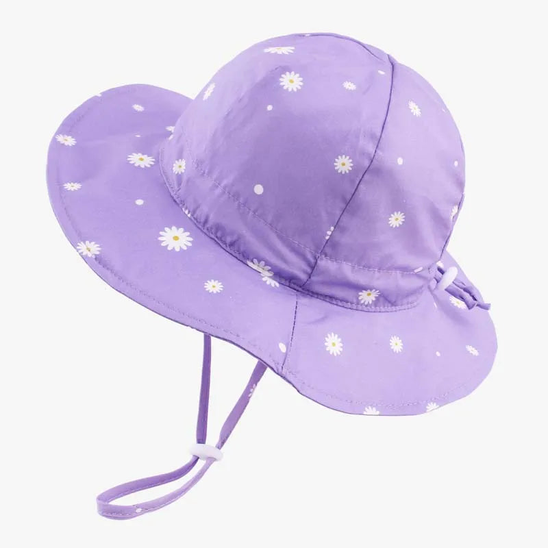 2026 Kids Girl Hats Summer Print Children Sun Hat for Girls Beach Travel Baby Cap Children Panama Cap 2-6Y