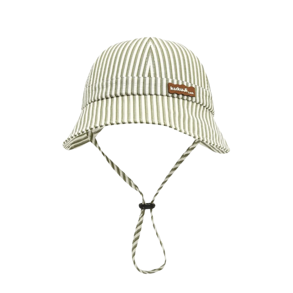 New Striped Baby Bucket Hat Adjustable Breathable Kids Sun Hat Cotton Wide Brim Panama Hat Summer