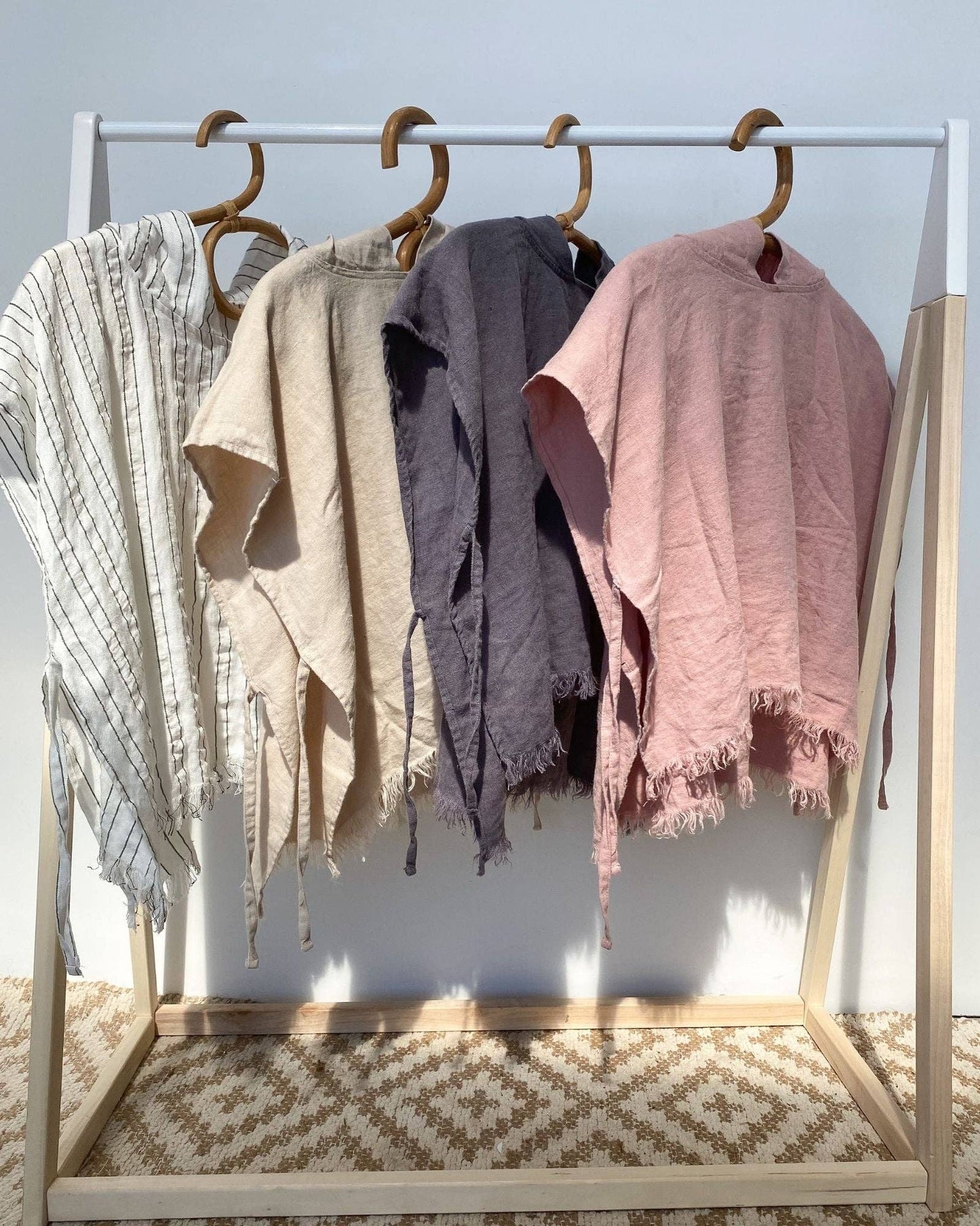 Anchor & Arrow - Linen Hooded Poncho Towel - Blush