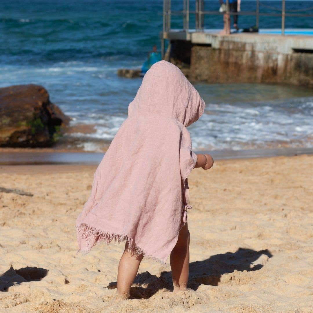 Anchor & Arrow - Linen Hooded Poncho Towel - Blush