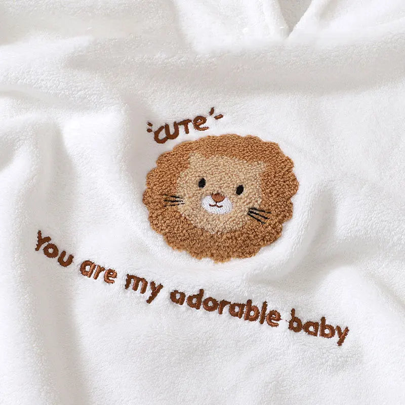Baby Hooded Bathrobe Kids Bath Towel Super Soft Bathrobe Newborn Absorbent Quick Drying Bathroom Towel Summer Beach Towel