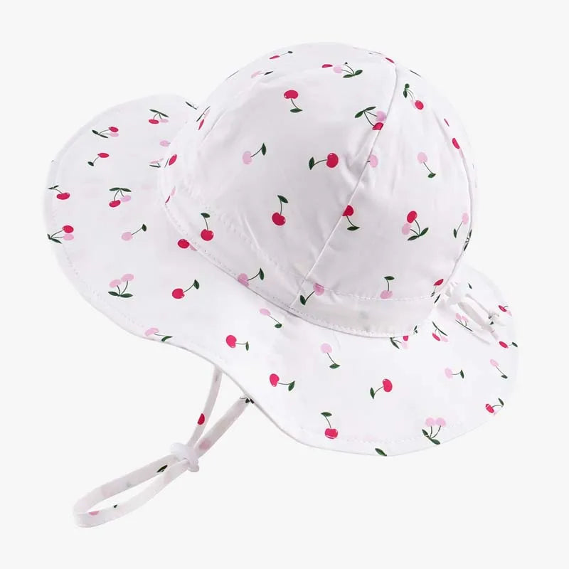2026 Kids Girl Hats Summer Print Children Sun Hat for Girls Beach Travel Baby Cap Children Panama Cap 2-6Y