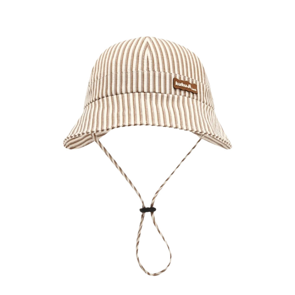 New Striped Baby Bucket Hat Adjustable Breathable Kids Sun Hat Cotton Wide Brim Panama Hat Summer